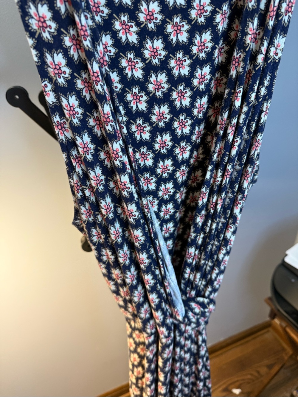 GAP Navy Dress with Pink and White Floral Print